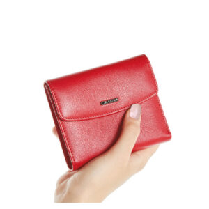 Grande Hakiki Deri Kırmızı Kadın Cüzdanı