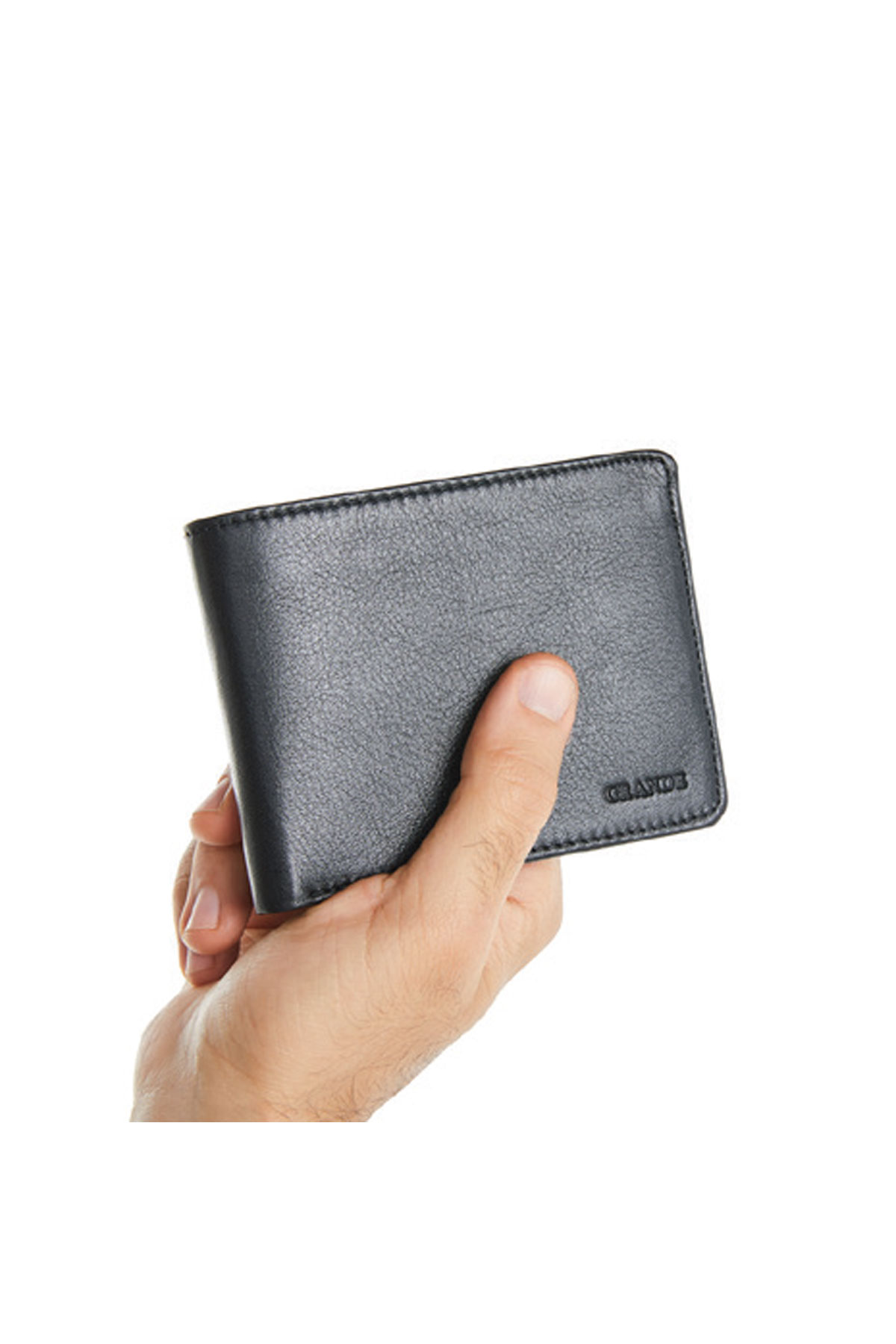 Grande Hakiki Deri Siyah Erkek Cüzdanı