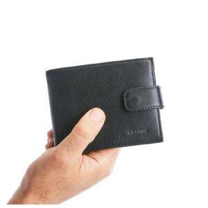 Grande Hakiki Deri Siyah Erkek Cüzdanı