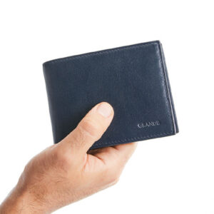 Grande Hakiki Deri Lacivert Erkek Cüzdanı