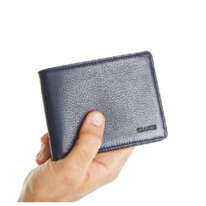 Grande Hakiki Deri Lacivert Erkek Cüzdanı