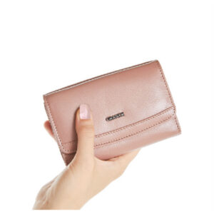 Grande Hakiki Deri Pudra Rengi Kadın Cüzdanı
