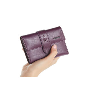 Grande Hakiki Deri Bordo Kadın Cüzdanı