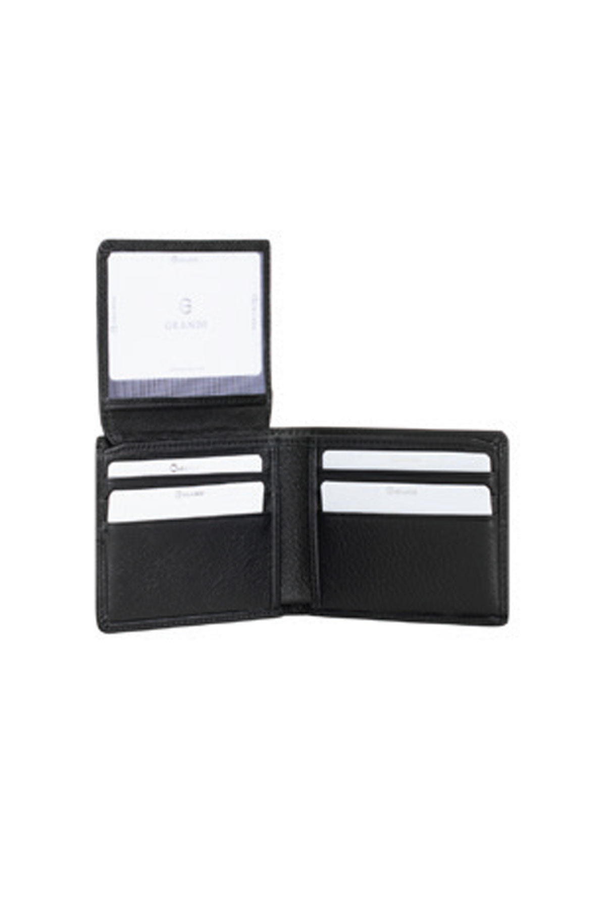 Grande Hakiki Deri Siyah Erkek Cüzdanı - Görsel 4